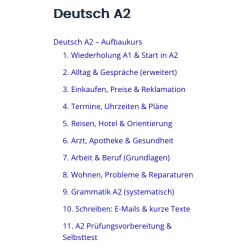 German A2 Premium Self-Study – Advance Your German with AI Tutor