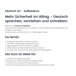 German A2 Premium Self-Study – Advance Your German with AI Tutor